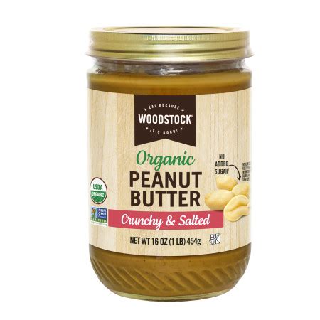 Organic Crunchy Peanut Butter Salted WoodstockFoods