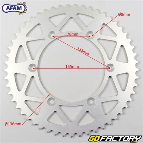 Couronne 53 dents alu 520 AJP Gas Gas Husqvarna 125 Afam Pièce