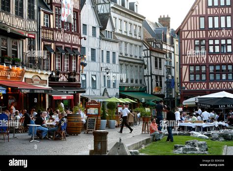 July 2008 Restaurants And Half Timbered Houses On Place Du Vieux