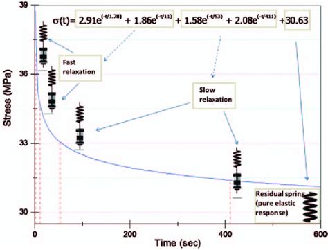 Stress Relaxation Curve Of A Wheat Kernel From Regressed Equation Data