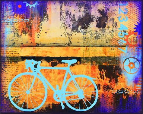 Urban Biking Painting GICLEE PRINT On Fine Art Paper Etsy