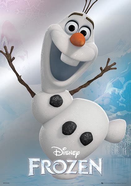 Poster Quadro Frozen Il Regno Di Ghiaccio Olaf Su Europosters