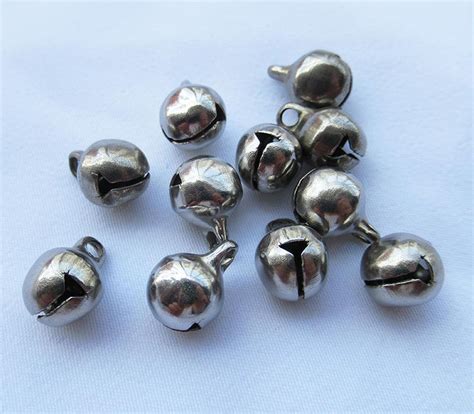 50pcs Stainless Steel Jingle Bells 8mm End Charms B099 Etsy