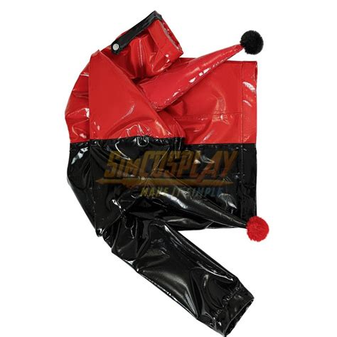 Harley Black And Red Bikini Leather Jacket Cosplay Costume