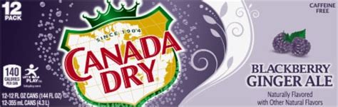 Canada Dry Blackberry Ginger Ale Soda Cans, 12 pk / 12 fl oz - QFC