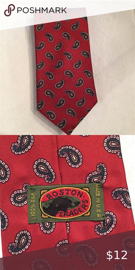 NWOT Boston Traders Paisley 100 Silk Tie Silk Ties Paisley Paisley