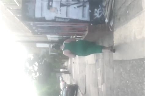 Bbw Walking In Green Dress Thisvid