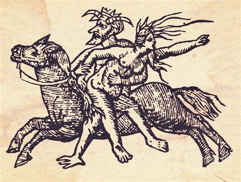 Devil Riding With Witch By Bettmann