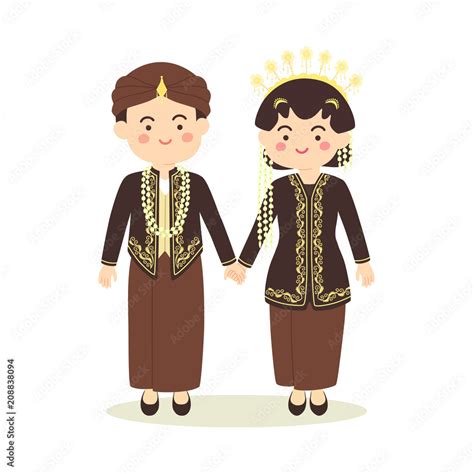 Central Java Indonesia Wedding Couple Cute Indonesian Black Javanese