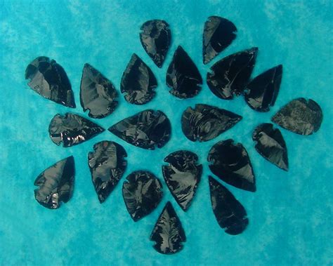 Obsidian Arrowheads Spearheads