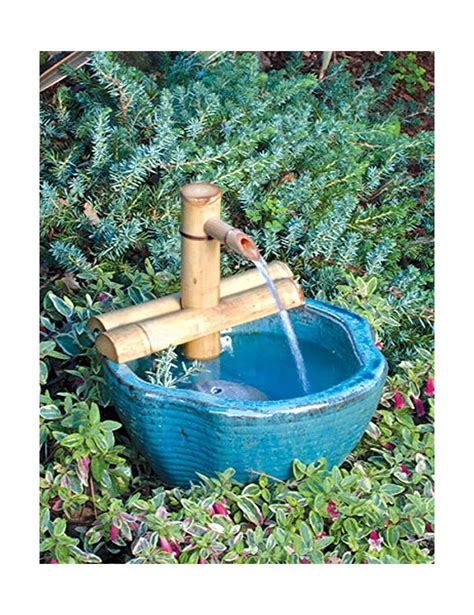 Bamboo Accents Zen Garden Water Fountain Spout Indoor Outdoor