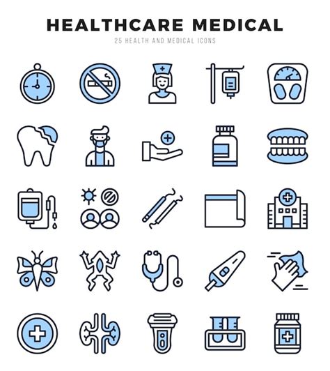 El Paquete De Iconos De Atención Médica Tiene Dos Iconos De Colores Y