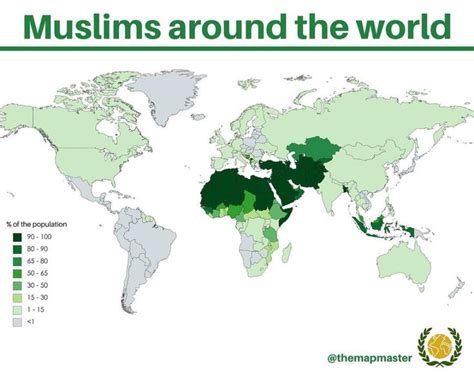 The Map Master (15K) в Instagram: «Islam by country . . Source ...