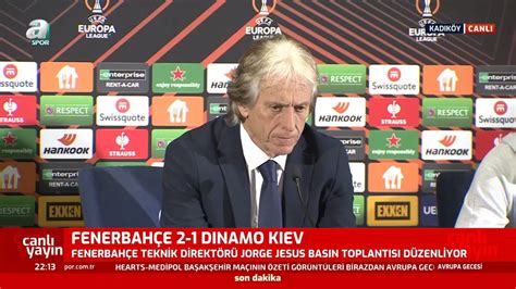 Jorge Jesus Dinamo Kiev Sürekli Fenerbahçe yi Faul Yaparak Durdurmaya