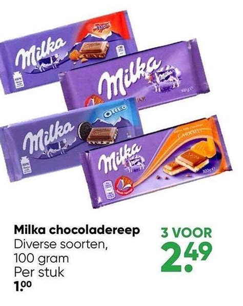 Milka Chocoladereep Diverse Soorten Per Stuk Aanbieding Bij Big Bazar