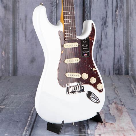 Fender American Ultra Stratocaster Rosewood Fingerboard Arctic Pearl For Sale Replay Guitar