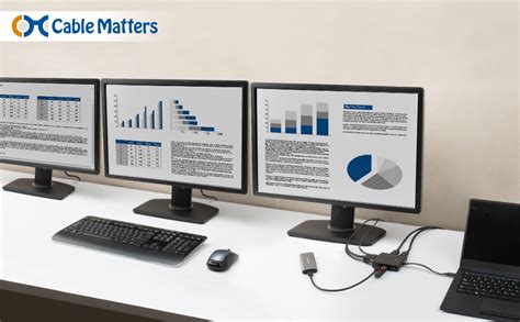 Cable Matters Triple Monitor Usb C Hub Usb C Dock With 3x