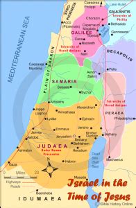 Israel In The Time Of Jesus Color Map Dpi Year License Bible