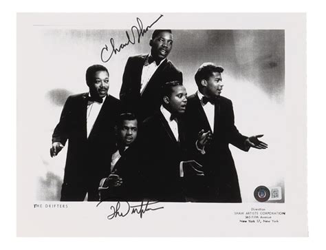 Charlie Thomas Signed X Photo Inscribed The Drifters Beckett