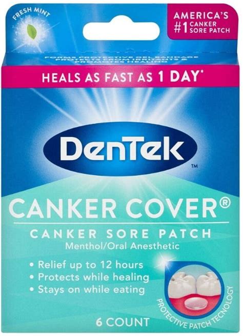 Dentek Canker Cover Sore Patch 6 Ea Pack Of 3