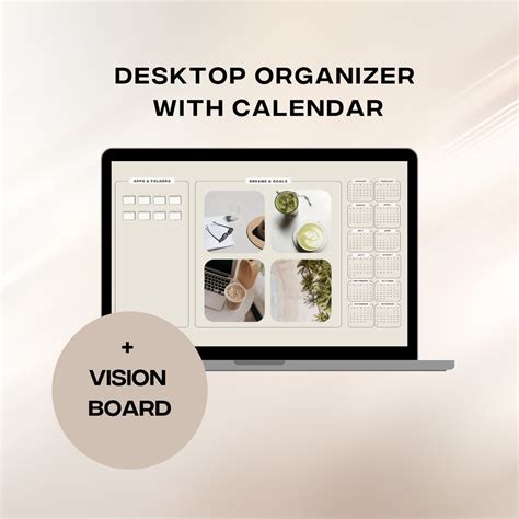 Custom Desktop Wallpaper Organizer With Calendar and Vision - Etsy