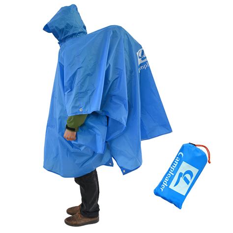 Capa de chuva para trilha 3 em 1 poncho à prova d água para