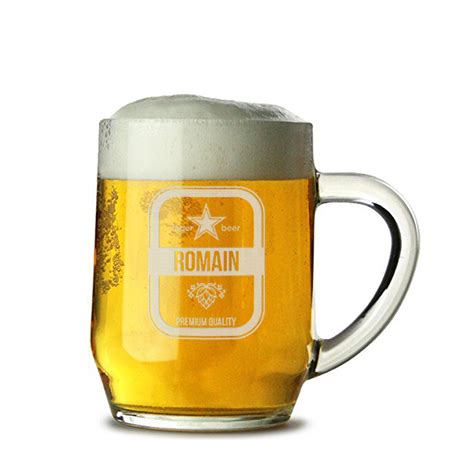 Chope De Bière Personnalisée Avec Le Prénom De Votre Destinataire