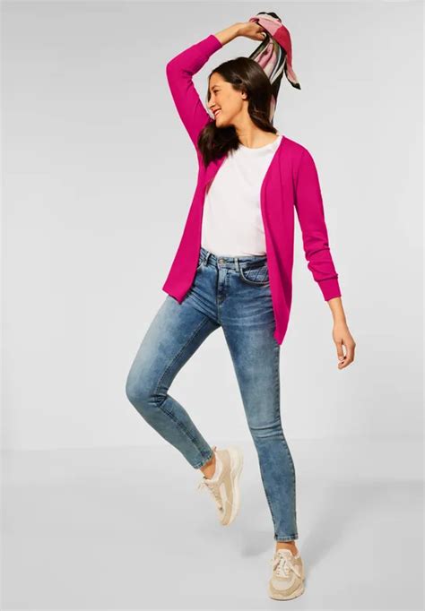 STREET ONE Offene Shirtjacke für Damen in Pink NETTE STREET ONE