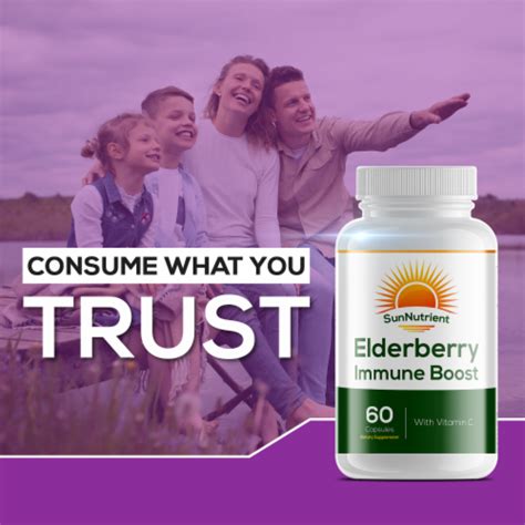 Elderberry Immune Boost With Vitamin C Advanced Immunity Support Supplement 60 Capsules 1