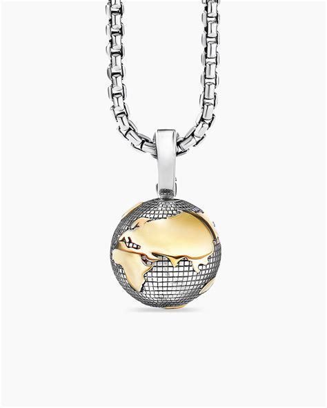 David Yurman Earth Amulet In Sterling Silver With 18k Yellow Gold