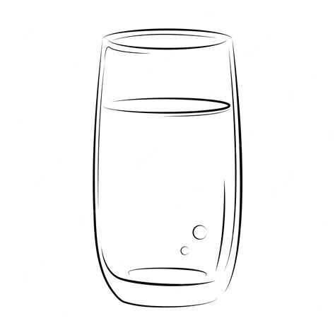 Glass Of Water Drawing Step By Step