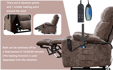 Duntrkdu Dual Motor Large Power Lift Recliner Chair With Massage And Heat For