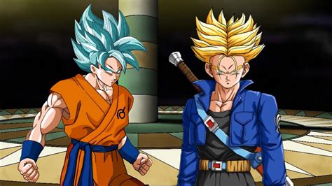 Torneo Del Poder Goku Ssj Blue Vs Trunk Ssj Nuevos Personajes Youtube