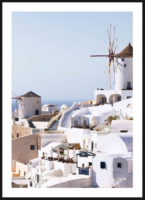 Poster Story Plakat Miasteczko Oia Santorini Wymiary 70 X 100 Cm