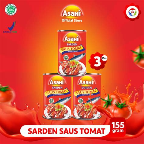 Jual Asahi Sarden Saus Tomat Gr Isi Pcs Shopee Indonesia