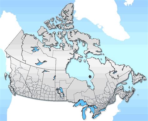 Carte Canada rivière vierge Carte vierge des rivière du Canada