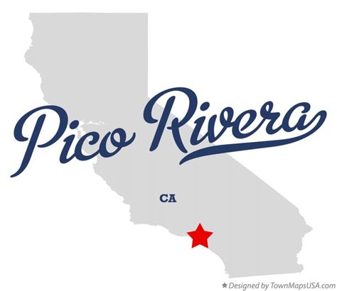 Map of Pico Rivera, CA, California