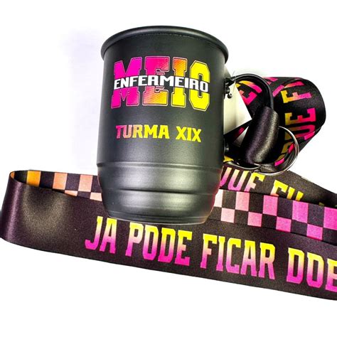 Caneca Personalizada Nome E Tirante Copo De Aluminio Elo