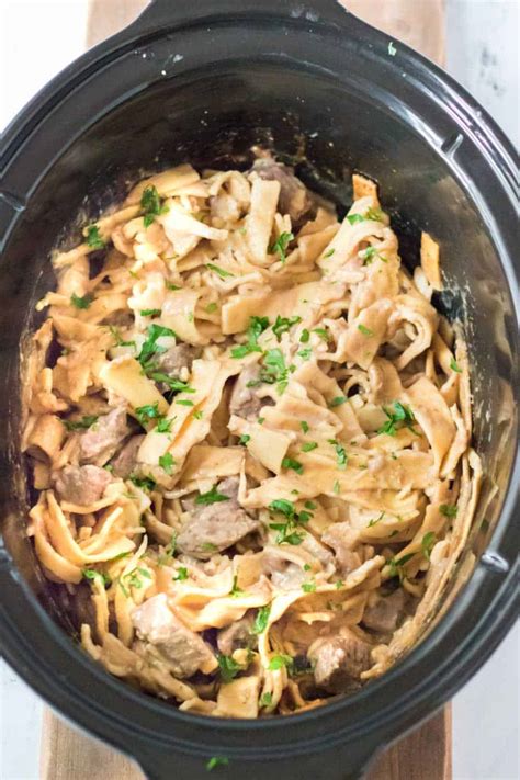 Slow Cooker Beef And Noodles Recipe Simply Stacie