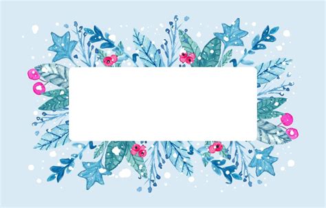 Winter Floral With Frame Background 3493324 Vector Art At Vecteezy