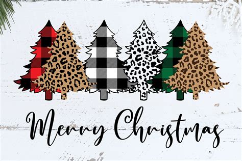 Leopard Christmas Tree SVG Buffalo Plaid Graphic By Camelsvg Creative