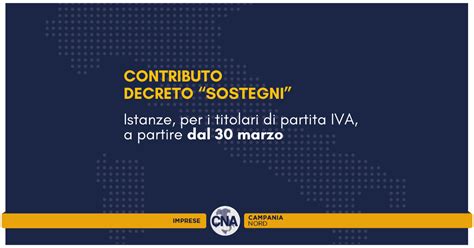 CONTRIBUTO DECRETO SOSTEGNI Istanze Per I Titolari Di Partita IVA