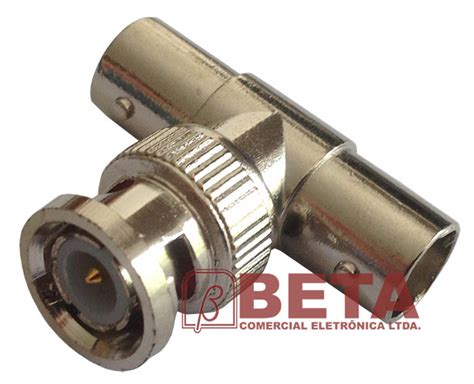 Conector Bnc Dupla Femea Macho Tipo T Beta Componentes Eletr Nicos