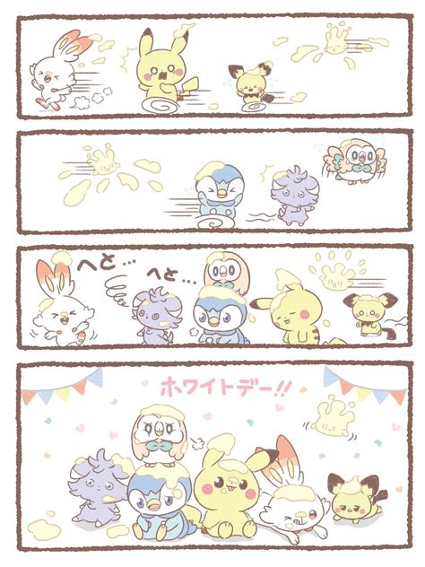 Pikachu Rowlet Piplup Scorbunny Pichu And 2 More Pokemon Danbooru