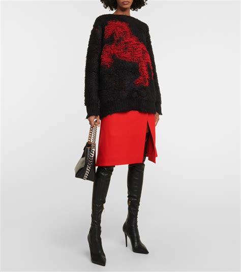 Stella Mccartney Wool Blend Jacquard Sweater Stella Mccartney