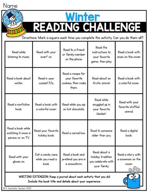 Oh What Fun A Free Winter Break Reading Challenge