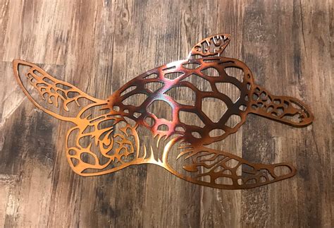 Metal Sea Turtle Metal Wall Art Metal Wall Decor Metal Etsy