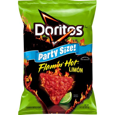 Doritos Party Size Flamin Hot Limon Flavored Tortilla Chips