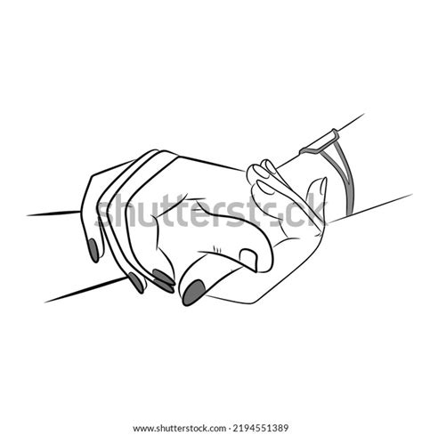 Romantic Vector Lovers Holding Hands Stock Vector Royalty Free