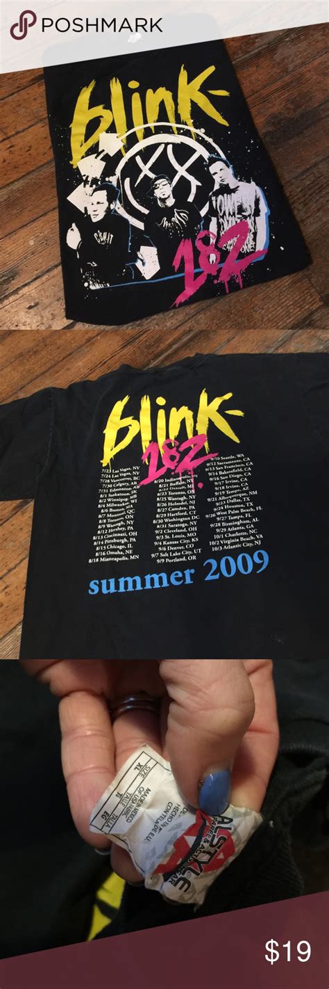 Blink Tour Tee Shirt Blink Tour Blink Tees